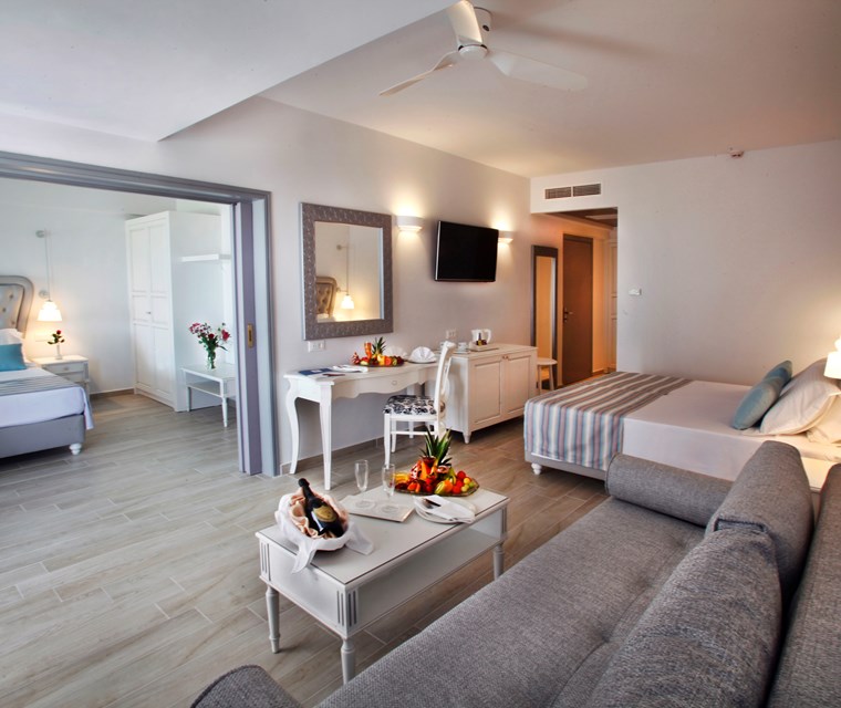 Семейный номер люкс с видом на бассейн или на море